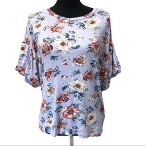 Bobeau purple floral top nwot‎